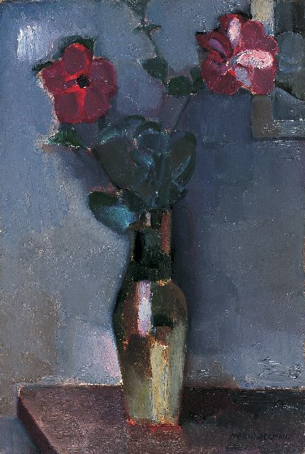 Matthieu Wiegman | A flower still life, oil on canvas, 50.3 x 34.0 cm, signed l.r.