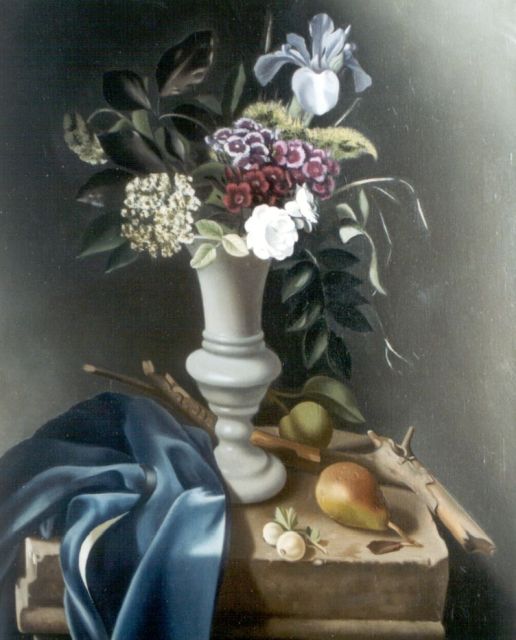 Marguerite Hynckes-Zahn | A blue cloth, oil on canvas, 65.1 x 52.0 cm, signed l.r. with initials