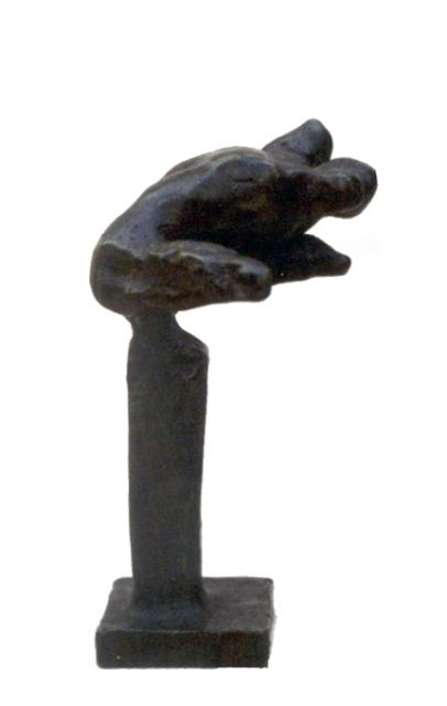 Claus E.  | Hordenloper, bronze 16.0 cm, signed with stamp in foot