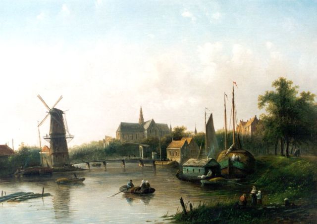 Spohler J.J.C.  | A view of Haarlem, oil on canvas 40.0 x 56.0 cm, signed l.l.