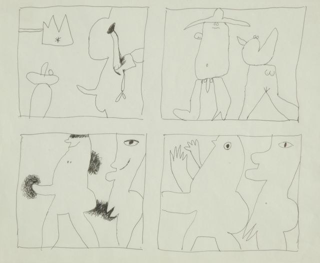 Jan Roëde | Erotic sketches, pen on paper, 20.7 x 25.8 cm