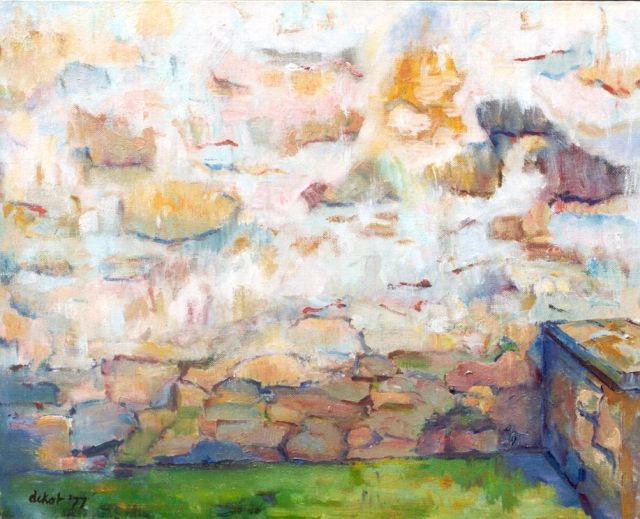 Kat O.B. de | Auvergne, oil on canvas laid down on painter's board 39.8 x 49.9 cm, signed l.l. and dated '77
