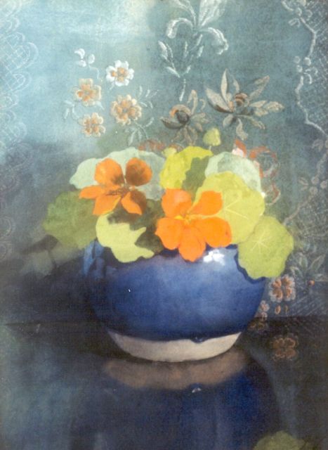 Jan Voerman sr. | Nasturtium, watercolour on paper, 37.0 x 27.0 cm, signed with initials l.r. and painted between 1889-1904