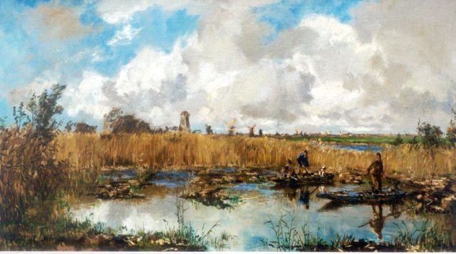 Johan Hendrik van Mastenbroek | The snipe hunt, oil on canvas, 57.4 x 102.2 cm, signed l.l. and dated 1917
