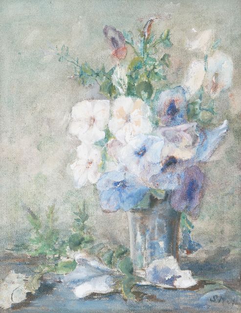 Mesdag-van Houten S.  | A flower still life, watercolour on paper 56.4 x 43.9 cm, signed l.r. with initials