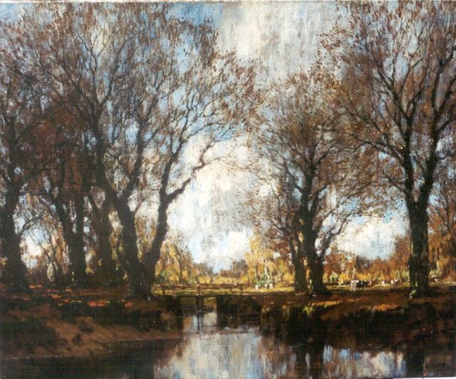 Arnold Marc Gorter | The Vordense Beek in autumn, oil on canvas, 46.3 x 56.2 cm, signed l.r.