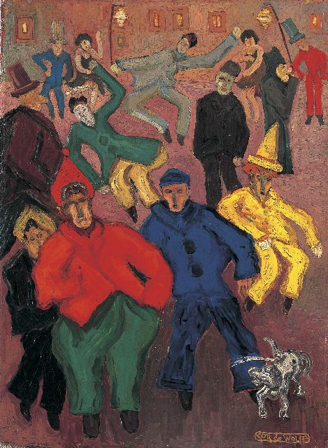 Cor de Wolff | Carnival, oil on canvas, 41.0 x 30.4 cm, signed l.r.