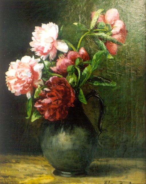 Borselen H.M. van | A flower still life, oil on canvas 40.0 x 60.0 cm, signed l.r.