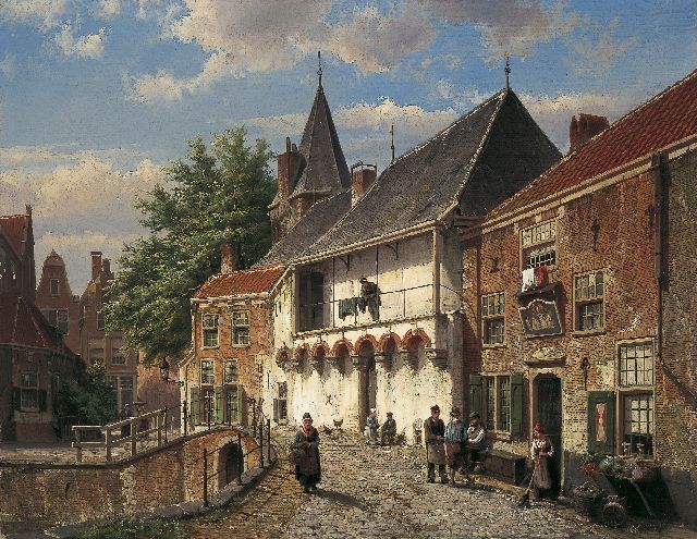 Koekkoek W.  | A view of the Koppelpoort, Amersfoort, oil on canvas 53.6 x 68.8 cm, signed l.r. and VERKOCHT