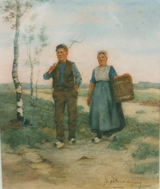 Jacobus Frederik Sterre de Jong | Homeward bound, watercolour on paper, 36.5 x 29.7 cm, signed l.r.