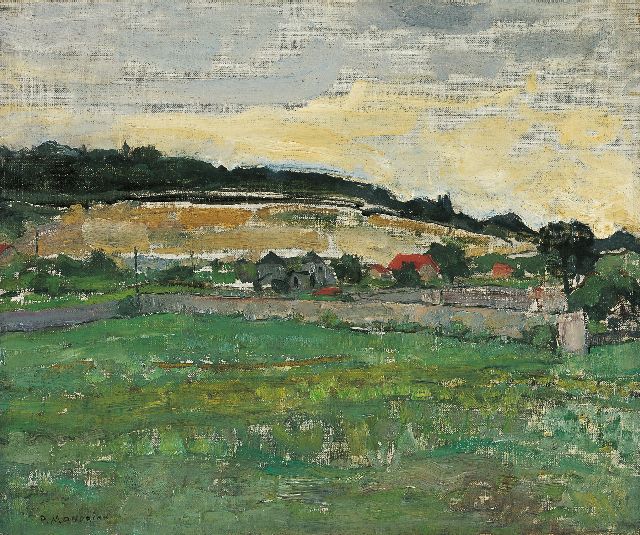 Piet Mondriaan | Landscape near Montmorency, oil on canvas, 46.3 x 55.2 cm, signed l.r. and on the reverse and dated on the reverse 8 Aug. '30