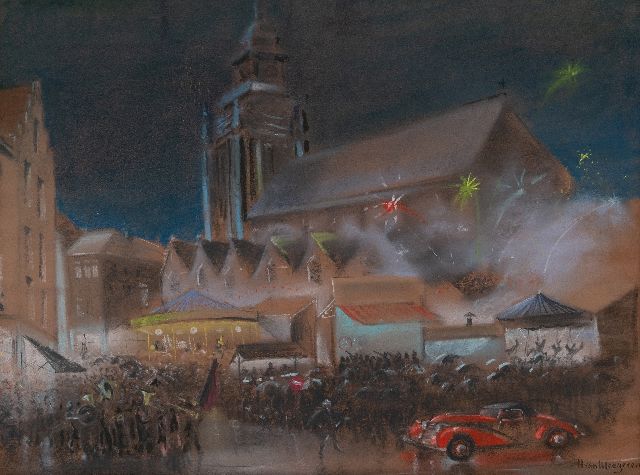 Han van Meegeren | A fair at night, pastel on paper, 49.0 x 63.5 cm, signed l.r.