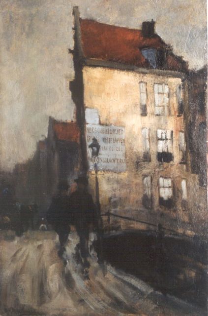 Marie Henri Mackenzie | The Kromme Waal,  Amsterdam, oil on board, 50.1 x 33.0 cm, signed l.l.