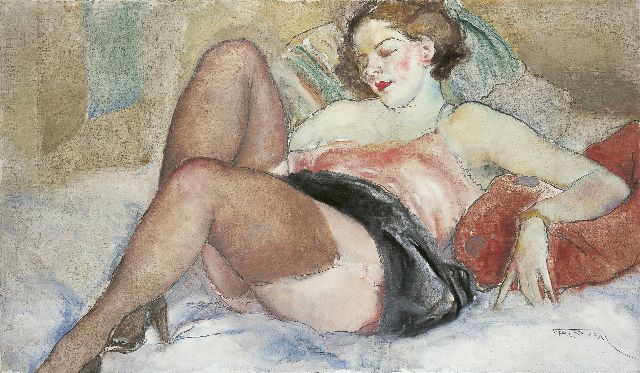 Pal Fried | Beauty sleep, oil on canvas, 70.0 x 119.0 cm, signed l.r.