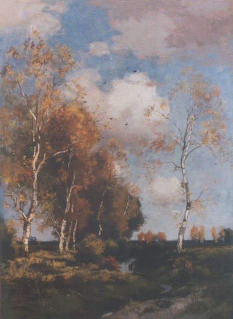 Bock T.E.A. de | A forest pond, oil on canvas 79.3 x 56.0 cm, signed l.r.
