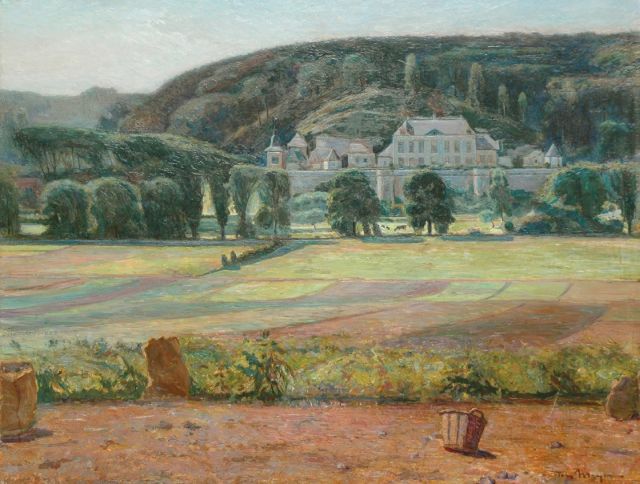 Meijer T.J.C.M.C.  | Neercanne Castle near Maastricht, oil on canvas 78.0 x 100.0 cm, signed l.r.