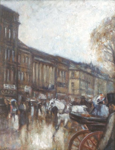 Charrier H.G.  | Paris in autumn, oil on painter's board 28.7 x 22.5 cm, signed l.l. and dated '06