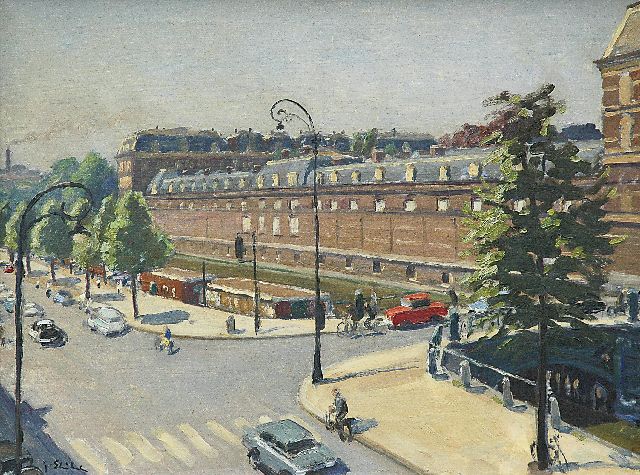 Joop Stierhout | The Galerij (backside) at the Stadhouderskade, Amsterdam, oil on canvas, 59.9 x 79.9 cm, signed l.l.