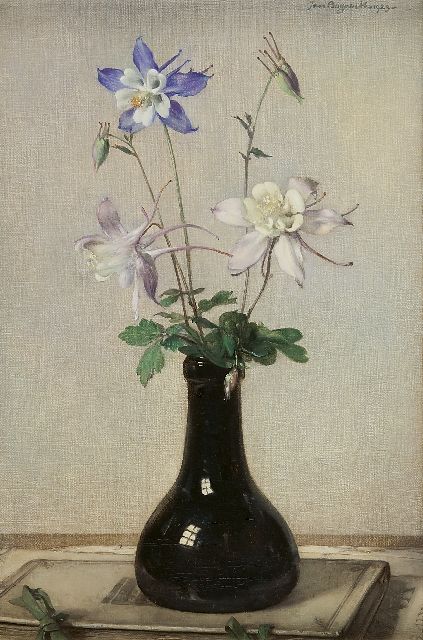 Jan Bogaerts | Vase with akelei, oil on canvas, 41.3 x 27.5 cm, signed u.r. and painted 1929