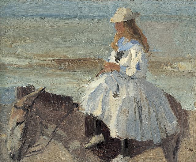 Isaac Israels | A donkey ride, oil on board, 46.1 x 56.1 cm, signed l.r.