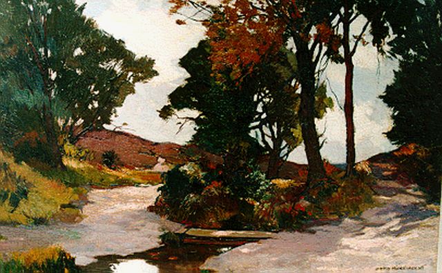 Xeno Münninghoff | Heath landscape, oil on canvas, 36.5 x 56.5 cm, signed l.r.