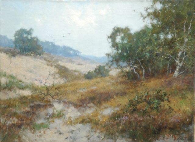 Holtrup J.  | A view of the 'Mosselse Zand', oil on canvas 30.1 x 40.3 cm, signed l.r.