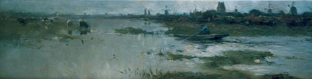 Willem Rip | Early morning, oil on canvas, 20.9 x 70.3 cm, signed l.r.