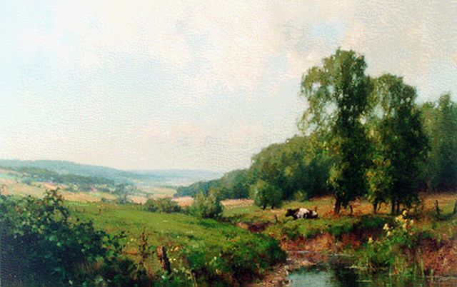 Jan Holtrup | 'De Geul', South Limburg, oil on canvas, 40.0 x 60.0 cm, signed l.r.