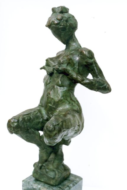 Freddy van Dyck | The challenge, bronze, 33.0 x 15.0 cm, signed on the bronze base