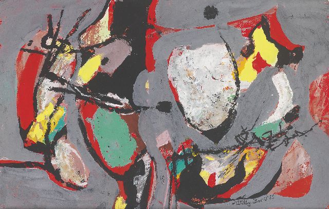 Willy Boers | Untitled, gouache on paper, 32.0 x 50.5 cm, signed l.r. and dated '55