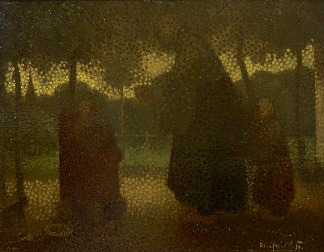 Daalhoff H.A. van | Bringing the meal, oil on panel 21.5 x 27.5 cm, signed l.r. and painted circa 1910-1920