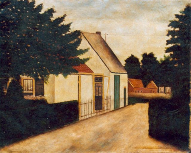 Sal Meijer | Houses in a landscape, oil on canvas, 57.5 x 71.5 cm, signed l.r. twice