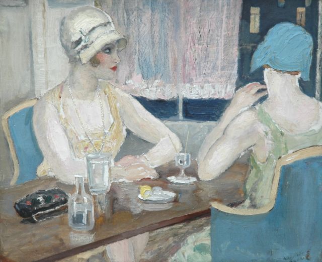 Tancrède Synave | Cocktail hour, oil on canvas, 38.3 x 46.2 cm, signed l.r.