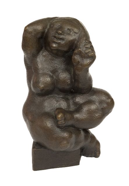 Schwaiger R.  | Naiad, bronze 22.0 x 15.0 cm, signed signed with monogram and in full on the base and made in 1974