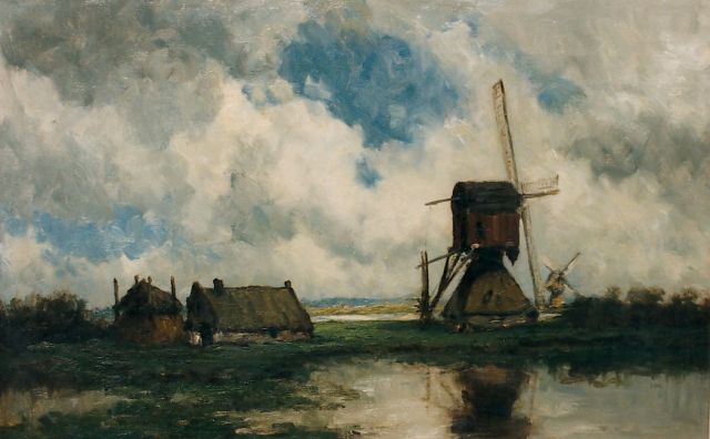 Roelofs W.  | A polder landscape with windmills, oil on canvas 46.0 x 73.0 cm