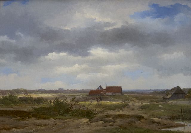 Wijngaerdt A.J. van | A summer landscape, oil on panel 24.7 x 35.2 cm, signed l.c. and dated 1850