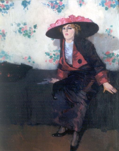 Piet van der Hem | A portrait of actress 'Beppie de Vries', oil on canvas, 93.0 x 73.2 cm, signed l.r.