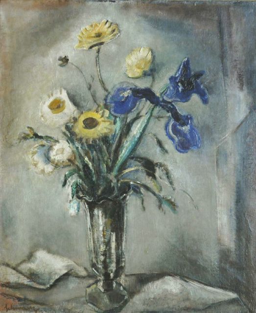 Mommie Schwarz | A still life of garden flowers, oil on canvas, 65.0 x 54.8 cm, signed l.l.