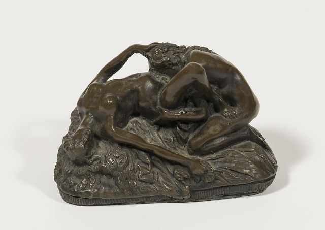 Lambeaux J.M.Th.  | Couple, bronze 7.4 x 11.5 cm, gesigneerd op basis and executed ca. 1890