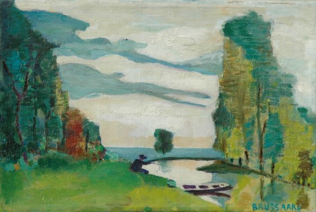 Brussaard C.  | A summer landscape, oil on canvas 20.0 x 30.0 cm, signed l.r.