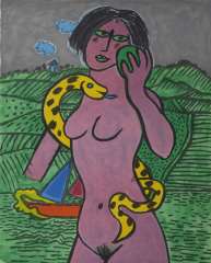 Corneille ('Corneille' Guillaume Beverloo) - Légende d’une reine: Eva, coloured lithograph on paper 67 x 53,5 cm, signed l.r. (in pencil) and dated '98 (in pencil)