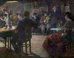 Bloos R.W. - Café chantant, oil on canvas 132.5 x 165.8 cm, signed l.l. and dated 'Paris 09'