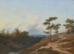Lieste C. - A view of The Rijn valley near Oosterbeek, oil on panel 75.5 x 101.7 cm, signed l.l.