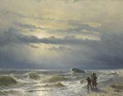 Meijer J.H.L. - Shipwreck, oil on canvas 88.8 x 115.4 cm, signed l.l. and dated 1864