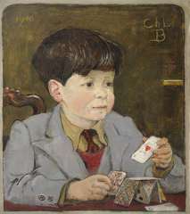 Kamerlingh Onnes H.H. - Self-portrait with model in studio, oil on canvas 45.8 x 40.6 cm, signed l.r. with monogram and dated 1946