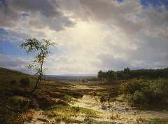 Lieste C. - Heathland near Oosterbeek, oil on panel 70.9 x 95.2 cm, signed l.l.