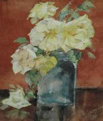 Kamerlingh Onnes M. - Roses, pencil and watercolour on paper 25.3 x 21.1 cm, signed l.r. and painted circa 1920