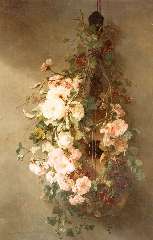 Roosenboom M.C.J.W.H. - A swag of roses, oil on canvas 103 x 68.3 cm, signed l.l.