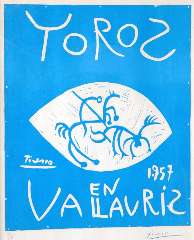 Picasso P. (RUIZ Y) - Toros en Vallauris 1957, linocut on paper 69.2 x 55.4 cm, signed l.r. (in crayon)