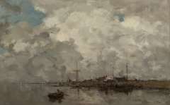 Maris J.H. - Wolk effekt, oil on canvas 38.2 x 60.1 cm, dated 1877